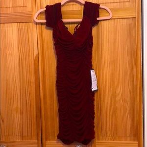Burgundy dress